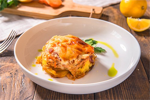 Запечённая с овощами горбуша 1004499