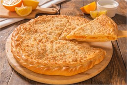 Пирог с апельсином и сливочным соусом  1092469